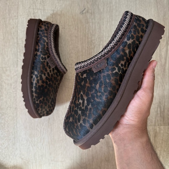 UGG Wmns Tasman Caspian Slipper ‘Burnt Cedar Cheetah’ 1158350-BCDR Size 8 NEW - Picture 7 of 13